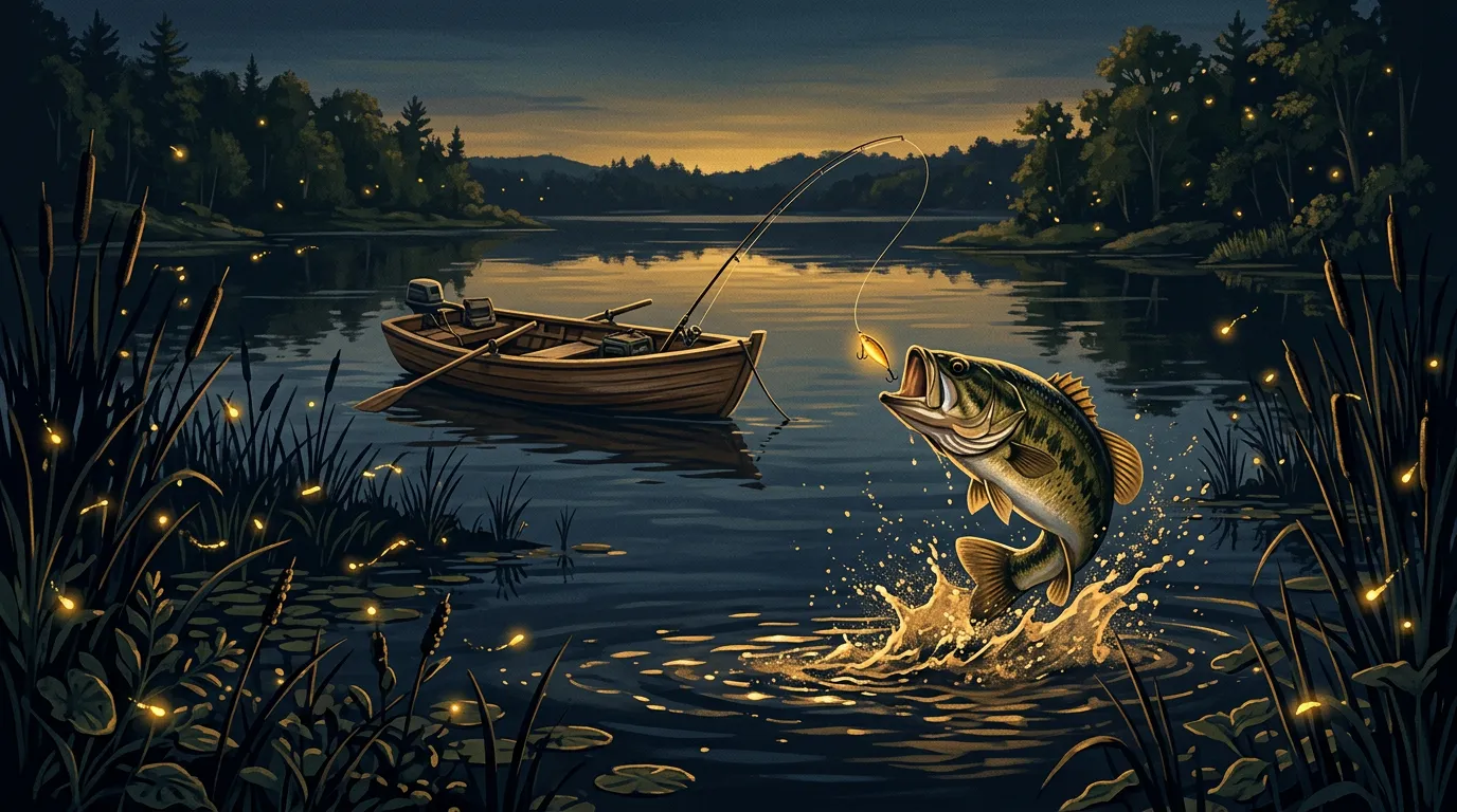 Illustration im Stil von Big Bass Bonanza