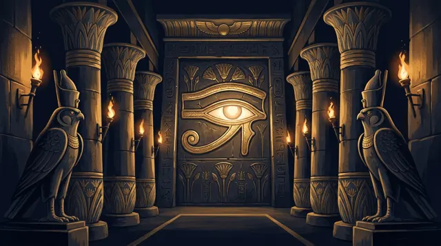 Illustration im Stil von Eye of Horus