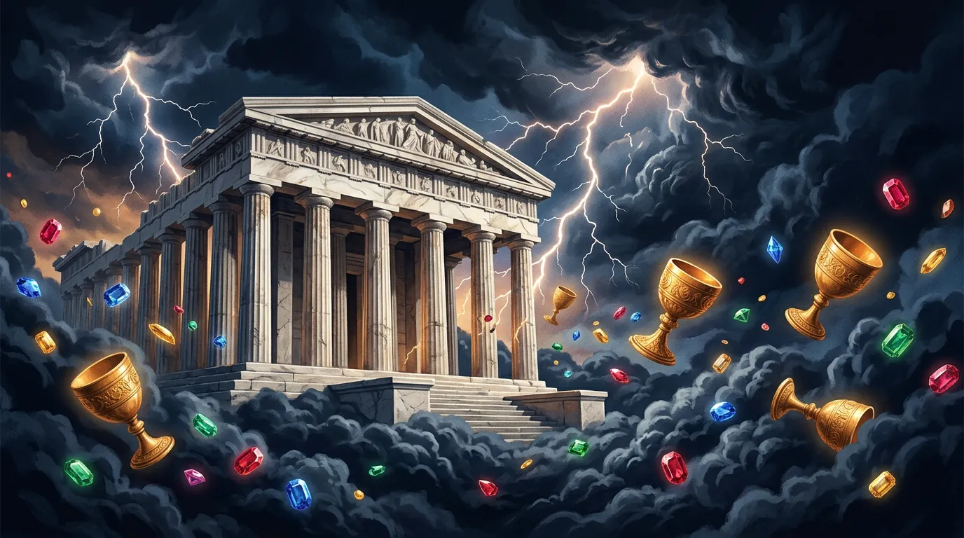 Illustration im Stil von Gates of Olympus