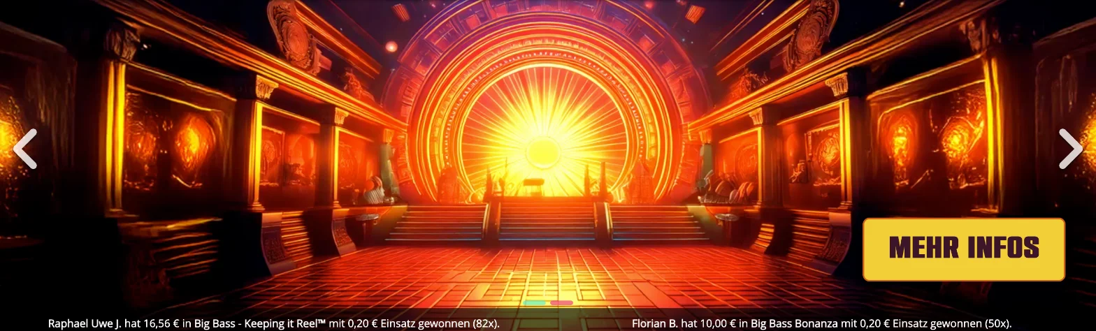 Screenshot der Website von Löwen Play